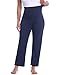Joyaria Womens Bamboo Viscose Pregnancy/Pregnant Winter Casual Sweat Pants Over The Belly(Navy Blue,Large)