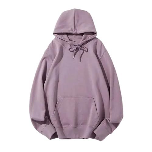 Mens Oversized Cotton Hooded Pullovers Elastic Solid Top
