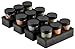 AllSpice InDrawer Spice Rack Organizer with Short Jars (12 3” Jars)