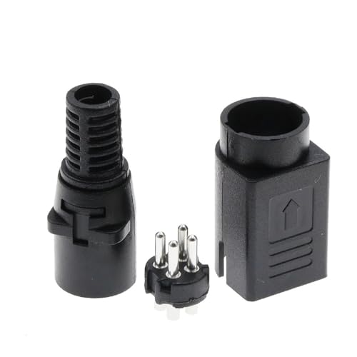 Adaptador DIN 3/4 pines macho con terminal S para fuente dual CC que evita cortes de energía eléctrica 4