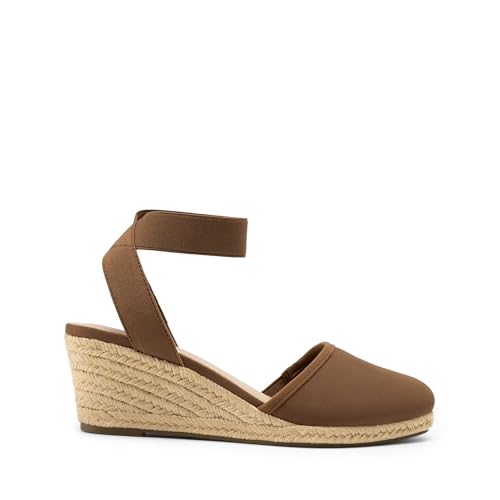 Image of DREAM PAIRS Women's Ankle Strap Wedge Sandals | Espadrilles Sandals, Elastic Ankle Strap, Cushioned Comfort for Summer Outfit, Fashion Dressy Shoes