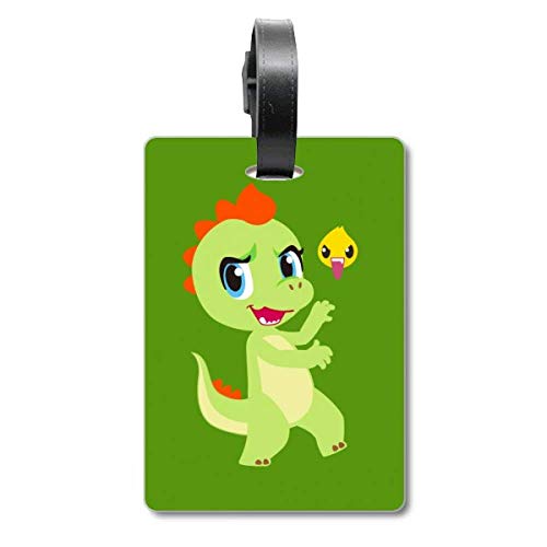 Étiquette de bagage dinosaure avec texte Dinosaur Kingdom Love You pour valise