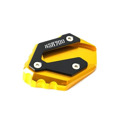 SYMWBD Soporte Lateral para Motocicleta, Placa De Pie Lateral para Pata De Cabra, Almohadilla para Pata De Cabra, Soporte Lateral para Yamaha XSR900 XSR 900 2015-2021 con Llave(Oro)