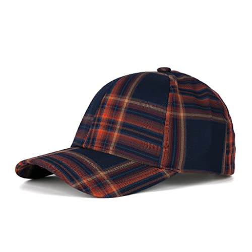 Casquette de baseball à carreaux bleus : le chapeau ajustable style rétro et visière protectrice