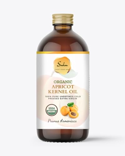 Apricot Kernel Oil- USDA Organic Cold Pressed Unrefined (16 oz)