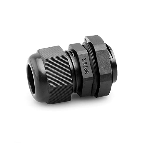 Presse-étoupes étanches IP68 PENGLIN NPT 1/2" en nylon noir anti-traction x50
