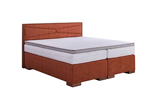 AUKONA Boxspringbett Lava 180x200, Farbe wählen und ändern, 7 Zonen Taschenfederkern-Matratze, H2 H3 H4, Komfortschaum-Topper, Lieferung und Aufbau kostenlos