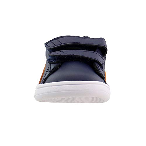Image of PUMA Unisex-Baby Smash 2 Hook and Loop Sneaker, Peacoat-Firecracker White, 4 M US Toddler