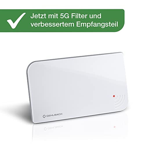 Oehlbach Scope Vision 5G DVB-T2 HD Antenne - Digitale Zimmerantenne - Aktiv DVB-T-Verstärker -...
