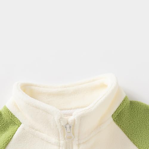 Fleece Zip Up Jacket for Toddler Boys Standing Collar Long Sleeve Coats with Pockets Kids Girls Trendy Cute Outwear3