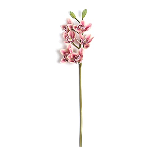 Image of PURE HOME + LIVING Pink Faux Boat Orchid Spray (Made of Plastic, Wire and Fabric) for Home, Office and Living Room Decorations (Without Vase)(Height-76cm) Pack of 1