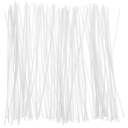 Hemobllo 100 Mèches de Coton sans Base 15 Cm pour Fabrication de Bougies DIY, Mèches Longues en Coton Naturel, Accessoires de Fabrication Artisanale, Pack de 100 Pièces