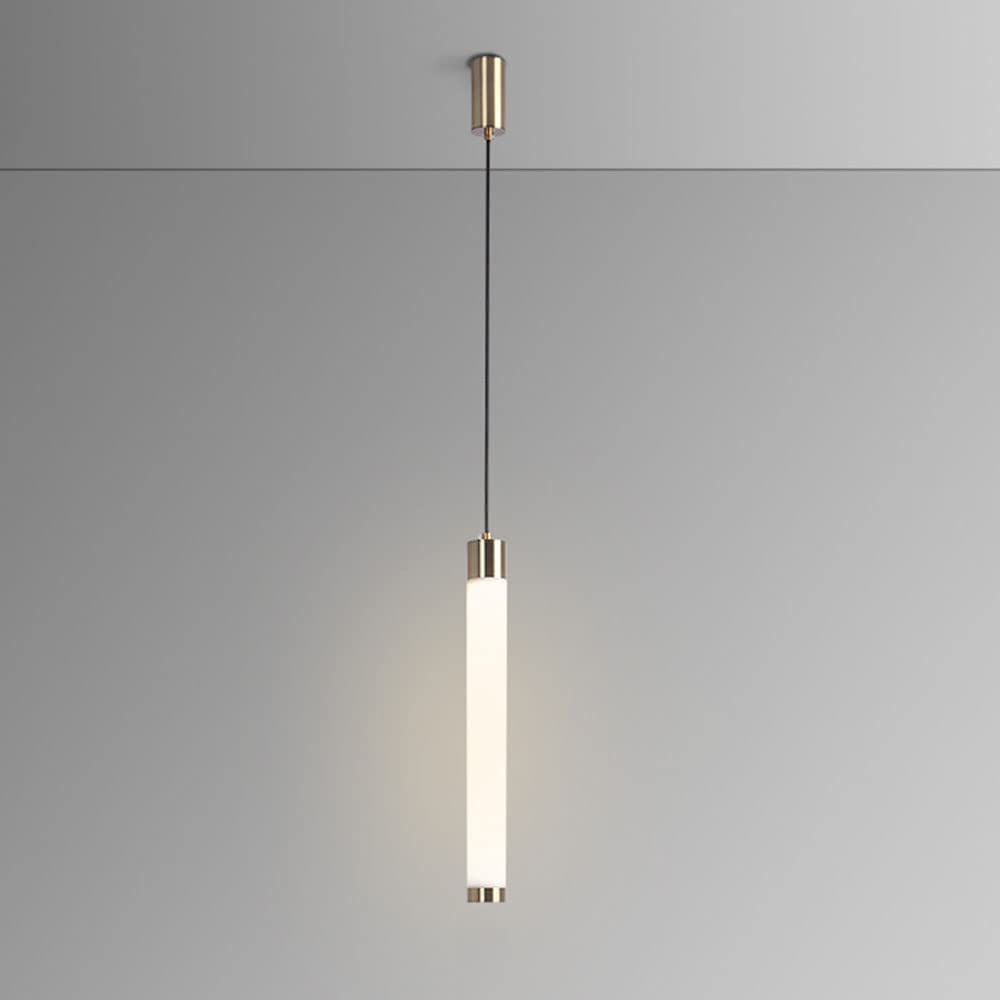 Minimalist Cylindrical Pendant Lamp 12W LED Indoor Suspension Light Long Tube Hanging Light Cylinder Droplight Kitchen Island Dining Room Astigmatism Lamp