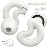 Tappi per Orecchie per Dormire 27dB, Aiutano a Ridurre Russare e Rumori di Fondo, Ideali per Dormire sul Fianco, 4 Misure XS/S/M/L con Punte a Doppia Flangia, Silicone Morbido, Bianco