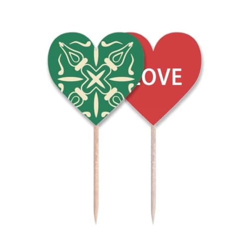 Cure-dents Talavera cœur vert en motif drapeau pour une vaisselle d'exception