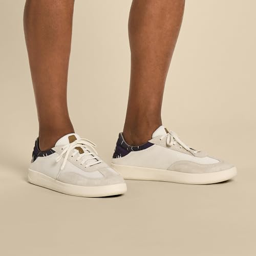 OluKai Punini Men's Everyday Sneaker, Classic Lace-Up Design & Countoured Footbed, Comfort Fit & Wet Grip Rubber Soles, Durable & Supportive, Off White/Aloha, 10 - image 2