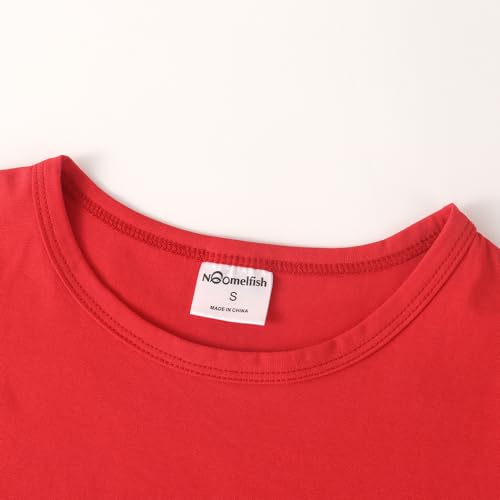 Image of Noomelfish Girls Short Sleeve Crop Tops Kids Summer Dance Cropped T-Shirts (5-14 Years)