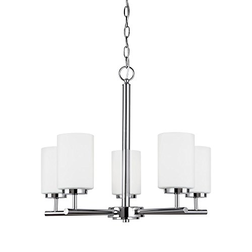 Sea Gull Lighting 31161-05 Oslo Chandelier Hanging Modern Fixture, Five - Light, Chrome