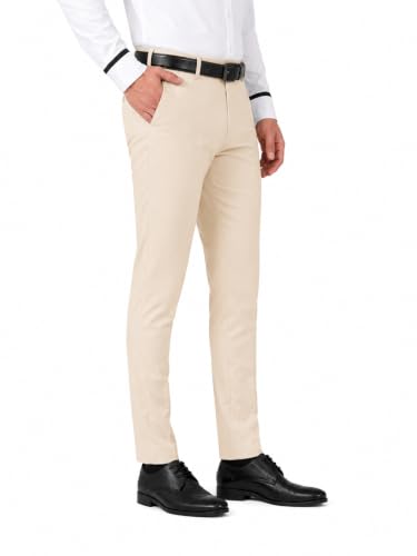Image of Men's Slim Fit Formal Trousers | Office & Business Wear | Men's Solid Formal Pants (256)