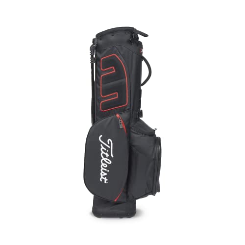 Players 4 2023 Stand Bag, Black/Red - Titleist Golf