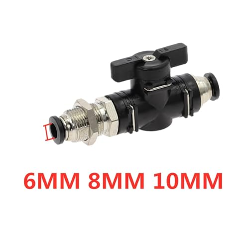 Válvula manual de unión rápida BM de 10mm para control de flujo neumático en mamparo 7