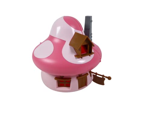 OPO 10 - La casa Rosa de los Pitufos - Colección Deagostini - Altura 15cms - para Montar y Decorar con Las Pegatinas proporcionadas - LMS1