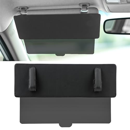 Sun Visor Extender for Car, Anti Glare Car Sunshade Blocker Extension Attachment with Adjustable PC Lens Blocks UV & Sunlight for Short People Driver, Safe Driving