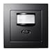 Produktbild MC Power Infrarot Bewegungsmelder 160° Unterputz Wandmontage | Flair | 9m Reichweite 230V LED Technik geeignet, 750 Watt ersetzt Lichtschalter, matt Schwarz