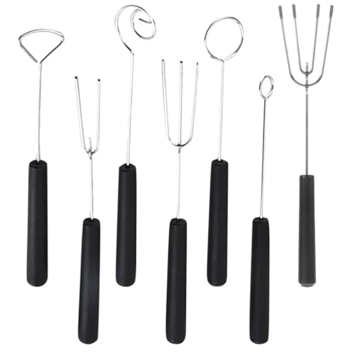 Alipis Ensemble De 7 Pièces Fourchettes À Enrober De Chocolat Et Cuillères À Tremper En Acier Inoxydable Outil Pour Tremper Les Bonbons Décoration De Biscuits Et Desserts De Fête