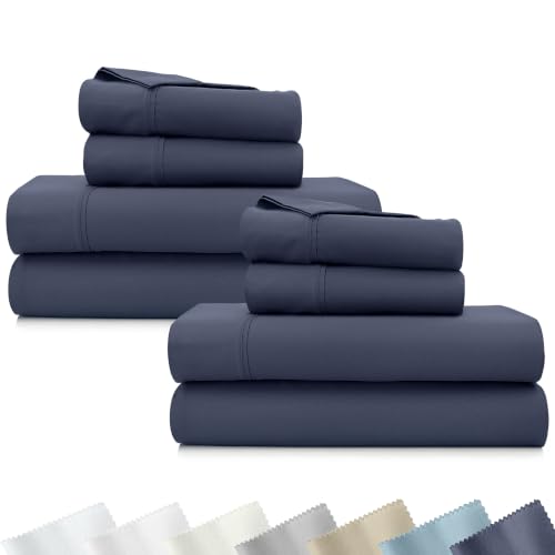 California Design Den 2-Pack Soft 100% Cotton Sateen King Sheet Set