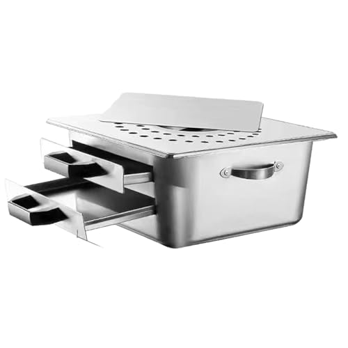 Stgfyxgs 2 Piezas Máquina de de Arroz Multifunción en Acero Inoxidable Steamer con Tapa Desmontable y Cajón Utensilio para Preparar Fideos y Arroz, Doble Capa