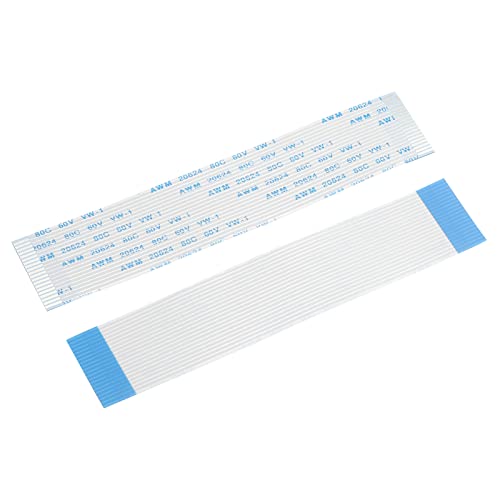 sourcing map Flexible Plano Cable Extensión Cinta Cables 20 Pasadores 1,0mm Paso 100mm para 3D Impresora, Portátil, Cámara, Pantalla y DVD Reproductor Conector A Tipo Paquete de 5