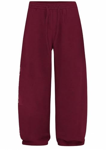 Image of Aesthetic Gothic Wide Leg Pants for Men | Tribal Print Baggy Streetwear | Oversized Track Pants with Elastic Waist | Black and White Relaxed Fit Bottoms