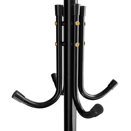 BAKAJI Attaccapanni Appendiabiti Design Moderno a Piantana da Terra in Metallo con 12 Ganci Appendi Abiti e Base Treppiede Dimensione 45 x 45 x 176 cm Arredamento Ingresso Casa (Nero) - 8