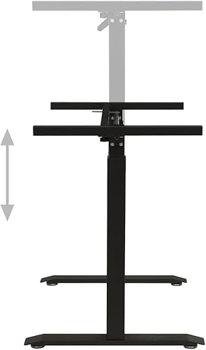Miniatura 6 de vidaXL Marco de escritorio de pie, patas de escritorio ajustables con sistema de manivela, base de escritorio de pie, marco de pie para escritorios