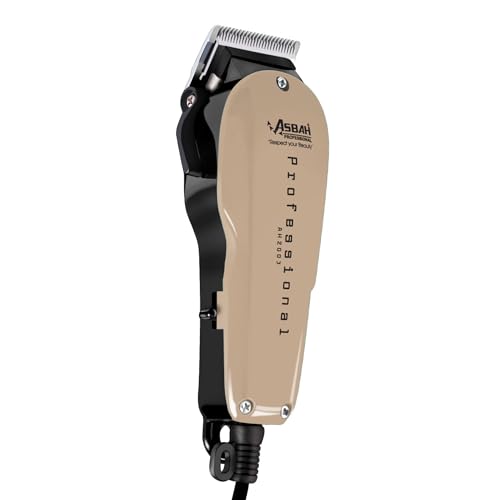Image of ASBAH Professional Clipper | Corded Trimmer With 8 Guide Comb| One Year Warranty, Lifetime Repair & Services, Unisex, Multicolour