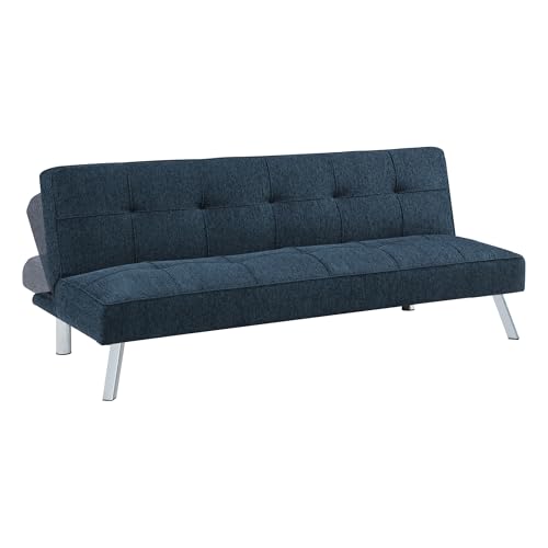 OSP Kenneth Indigo Button Tufted Futon Sofa Bed