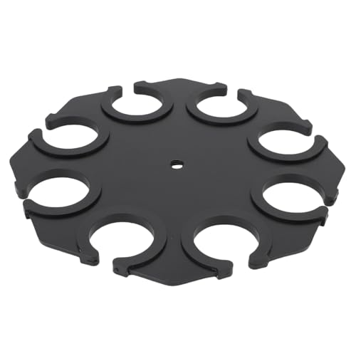 Multi Microphone Holder, Carbon Steel Mic Holder Holds Up to 8 Mics, Wired and Wireless Mic Holder for Stand, 8 Antiroll Rings & 1/4 to 3/8 Screw & 3/8 Fixed Nut Included