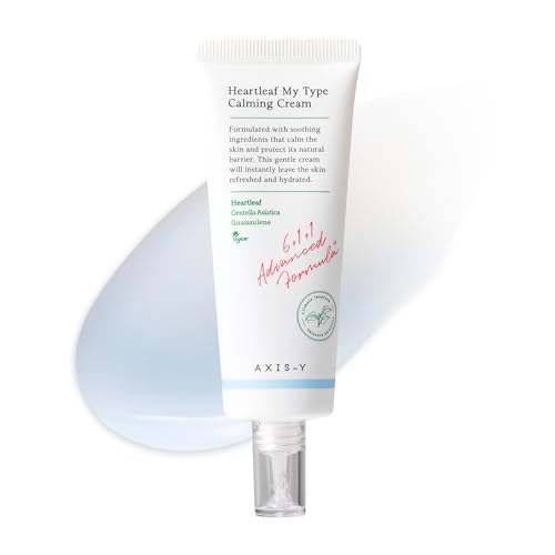AXIS-Y Heartleaf My Type Calming Cream - Soothing, Redness Relief & Long Lasting Moisture Dewy Skin Daily Face Lotion - Vegan Korean Skin Care Moisturizer Face Cream - 2.02 fl. oz.