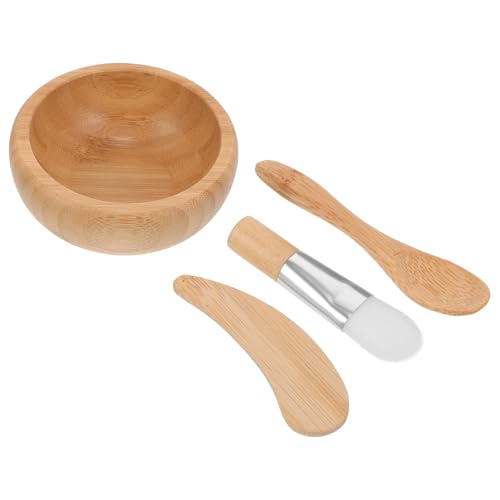 SOESFOUFU Rührschüssel Satz mit Spatel Pinsel Löffel Selbstgemacht Hautpflege Werkzeug für Frauen Tragbare Maskenschale für Individuelle Maskenmischung