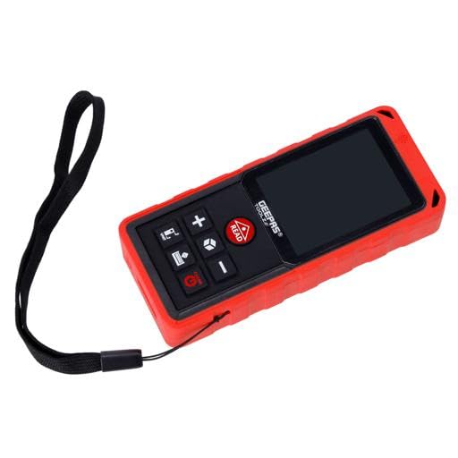 Geepas Laser Distance Meter, 40m Laser Measurement Tool, GLDM040 | LCD Laser Distance Meters with Pythagorean Mode, Measure Distance, Area and Volume | IP54 Protection | 6 Languages