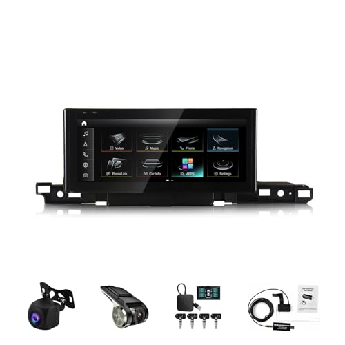 Yihyati Android 14 Car Stereo For Audi A6 A6L A7 C7 2012-2018 With Bluetooth 10.25 Inch Touch Screen With Wireless Carplay GPS Navigation WiFi Reverse Camera Support Steering Wheel Controls(RMC,W100 4
