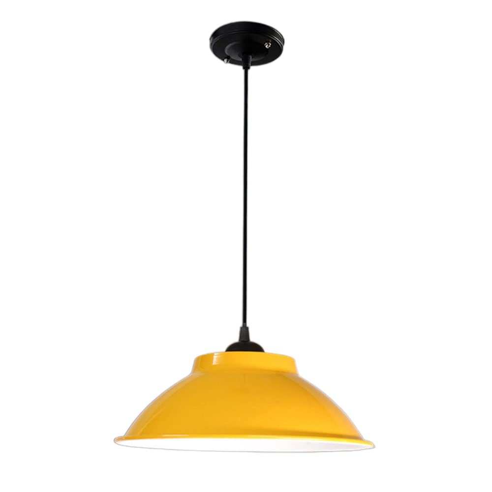 KXEcoLife Colorful Bianco Pendant Lamp Chandelier - Adjustable Hanging Light for Home Decoration(Giallo)