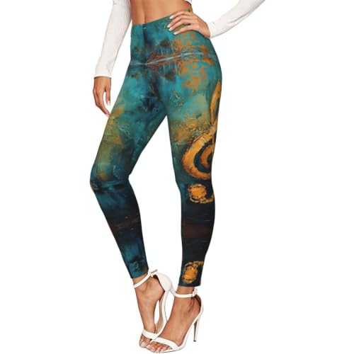 Leggings de compresión suave con símbolo de música mallas para mujer