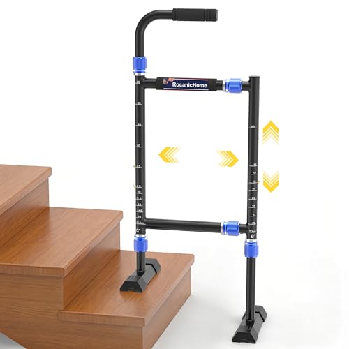 Stair Assist Cane for Seniors, Height & Width Adjustable Stair Climbing Aid, Fits Most Indoor &...