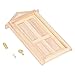 Porte en bois miniature, porte de maison de poupée en bouleau 1:12 4 grilles pour décoration de maison de poupée 1:12