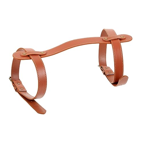 TOVINANNA 2pcs Leather Carrying Belt for Blanket Camping Blanket Strap Beach Mat Carrier Durable Strong