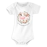 Planetee Body manches courtes Je vis d'amour et de lait ! 6-12 mois | Emmanchure Américaine | Idée Cadeau Naissance & Baby Shower