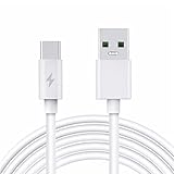 CJP-Geek 3.3ft White 5A Fast USB-C Type-C Charger Charging Cable Cord Replacement for Lenovo Yoga Tab 3 Plus Miix 510 Power Data Sync Cable Lead