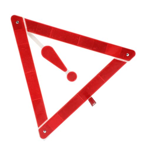 STOBAZA Triangolo Avvertimento Emergenza Auto Riflettente Resistente per Sicurezza Stradale Segnale Triangolo Avvertimento Incidenti per Veicoli Lavoro e Manutenzione Alta Visibilità
